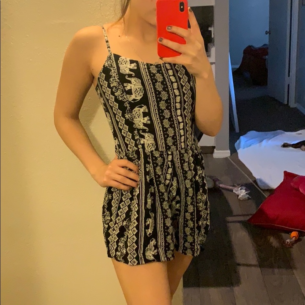 B&W detailed romper